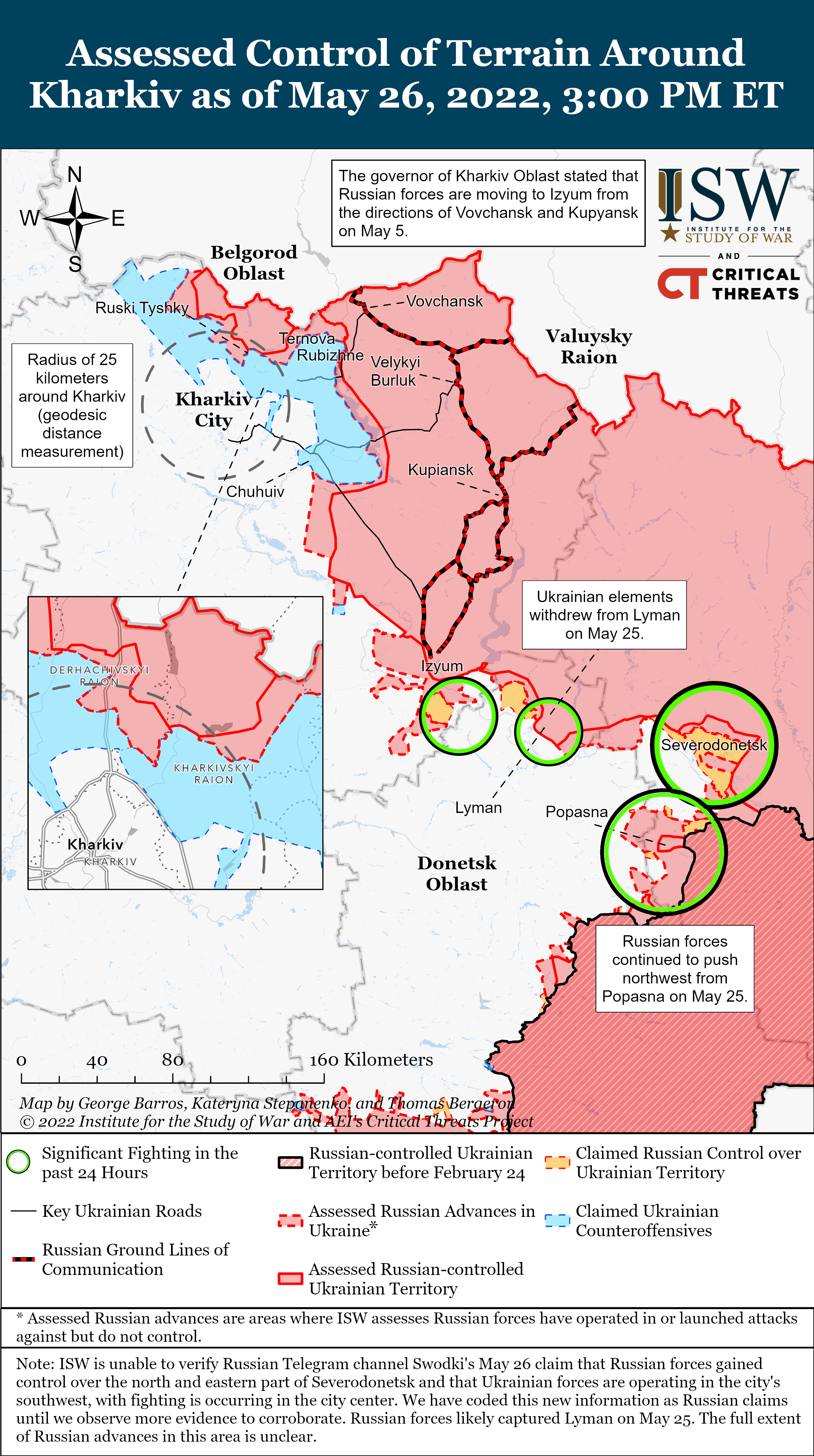 Russian Offensive Campaign Assessment May 26 Institute For The Study   Kharkiv Battle Map Draft May 26%2C2022 